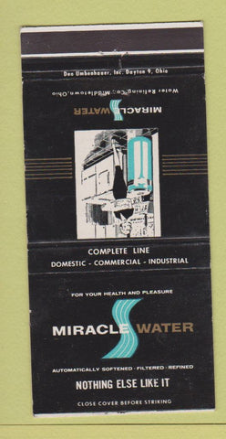 Matchbook Cover - Miracle Water Middletown OH WEAR 30 Strike