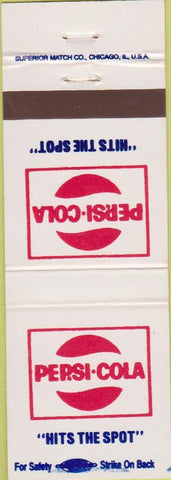 Matchbook Cover - Pepsi Cola soda Hits The Spot