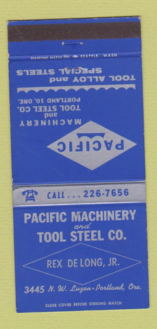 Matchbook Cover - Pacific Machinery Tool Steel Portland OR 30 Strike
