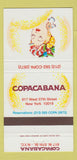 Matchbook Cover - Copacabana girlie New York City 30 Strike