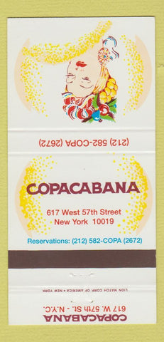 Matchbook Cover - Copacabana girlie New York City 30 Strike