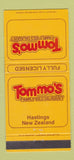 Matchbook Cover - Tommo's Family Restaurant Hastings New Zealand 30 Strike