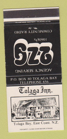 Matchbook Cover - Tolaga Inn Tolaga Bay New Zealand Radio 30 Strike