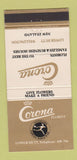 Matchbook Cover - Corona Florist Lower Hutt Wellington New Zealand 30 Strike