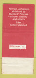 Matchbook Cover - Squibb Framel Carbonate 30 Strike