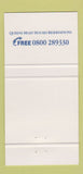 Matchbook Cover - Queens Moat Houses Hotels Romford Essex UK 30 Strike