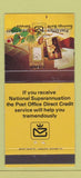 Matchbook Cover - Post Office Savings Bank New Zealand 30 Strike