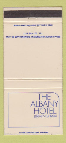 Matchbook Cover - Albany Hotel Birmingham UK 30 Strike