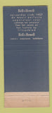 Matchbook Cover - Bell Howell Camera Restaurant Bali Amsterdam 21 Strike Feature