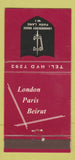 Matchbook Cover - Londonderry House London Paris Beirut 30 Strike