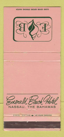 Matchbook Cover - Emerald Beach Hotel Nassau Bahamas WORN 30 Strike