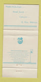 Matchbook Cover - Hotel Beach Club Cancun Mexico 30 Strike