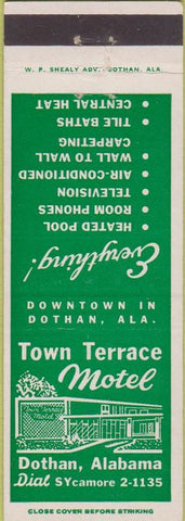 Matchbook Cover - Town Terrace Motel Dothan AL