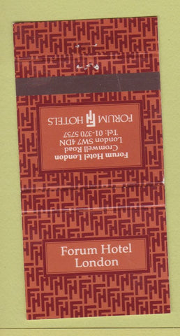 Matchbook Cover - Forum Hotel London UK 30 Strike