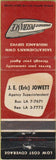 Matchbook Cover - Government Insurance JE Jowett STAINING