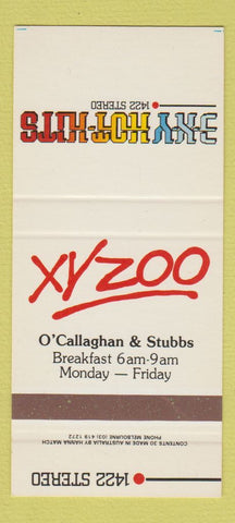 Matchbook Cover - Hot Hits Radio Xyzoo Australia SAMPLE 30 Strike