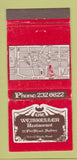 Matchbook Cover - Weirkeller Restaurant Sydney Australia WEAR 30 Strike