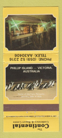 Matchbook Cover - Continental Resort Philip Island Victoria Australia 30 Strike