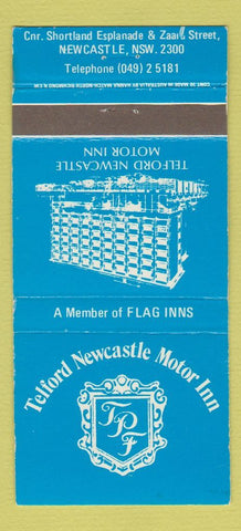 Matchbook Cover - Telford Newcastle Motor Inn Australia 30 Strike