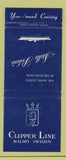 Matchbook Cover - Clipper Line Malmo Sweden WEAR
