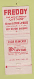 Matchbook Cover - Freddy Perfumes Gloves Paris France WEAR