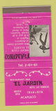 Matchbook Cover - Hotel Las Hamacas El Jardin Acapulco Mexico 30 Strike