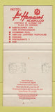 Matchbook Cover - Hotel Las Hamacas El Jardin Acapulco Mexico 30 Strike
