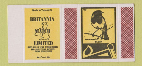 Matchbox - Britannia Match Robin bird