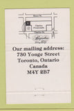 Matchbook Cover - Rugantino Restaurant Toronto ON Italian 40 Strike