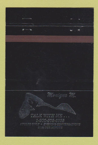 Matchbook Cover - 1 900 Phone Sex Monique M girlie 40 Strike