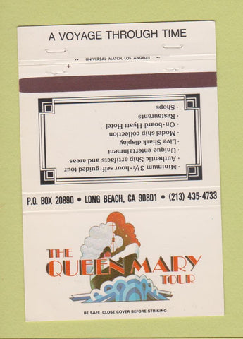 Matchbook Cover - Queen Mary Tour Long Beach CA 40 Strike