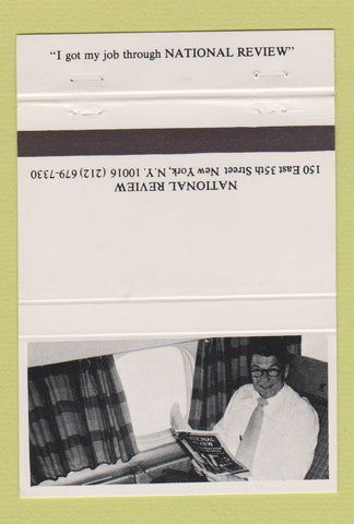 Matchbook Cover - National Review New York City Ronald Reagan 40 Strike