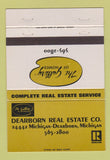 Matchbook Cover - Dearborn Real Estate Dearborn MI 40 Strike