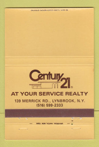 Matchbook Cover - Century 21 Real Estate Lynbrook NY 40 Strike