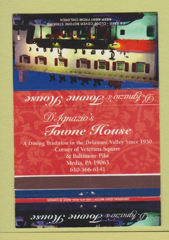 Matchbook Cover - D'Ignazio's Towne House Media PA 40 Strike