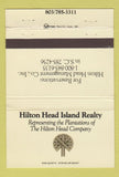 Matchbook Cover - Hilton Head Island Real Estate SC WEAR 40 Strike
