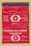 Matchbook Cover - Olympia Oil and Wood Olympia WA WEAR 40 Strike