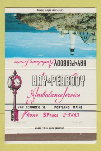 Matchbook Cover - Hay and Peabody Ambulance Portland OR 40 Strike