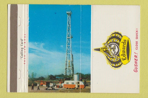 Matchbook Cover - Edwards Oil Drilling Graham TX 40 Strike