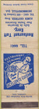 Matchbook Cover - Restaurant Taft Drummondville QC WEAR