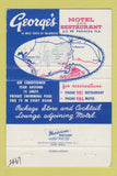 Matchbook Cover - George's Motel Restaurant Panacea FL 40 Strike
