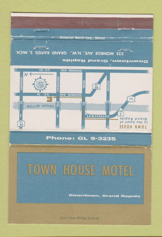 Matchbook Cover - Town House Motel Grand Rapids MI 40 Strike