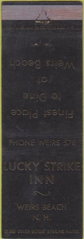 Matchbook Cover - Lucky Strike Inn Weirs Beach NH