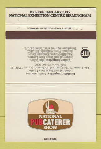 Matchbook Cover - National Pub Caterer Show Birmingham UK 40 Strike