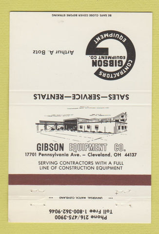Matchbook Cover - Gibson Equipment Cleveland OH 40 Strike