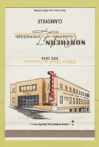 Matchbook Cover - Northern Bank of Clarksville TN 40 Strike