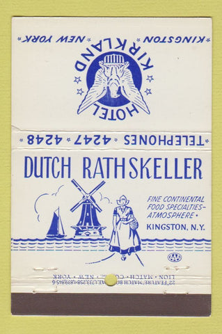 Matchbook Cover - Hotel Kirkland Kingston NY 40 Strike