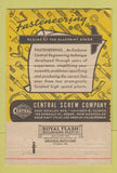 Matchbook Cover - Central Screw Company Chicago Los Angeles Keene NH 40 Strike