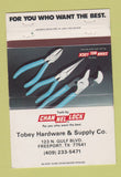 Matchbook Cover - Channel Lock Tobey Hardware Freeport TX 40 Strike