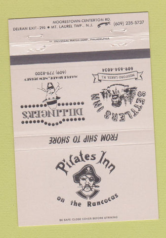 Matchbook Cover - Pirates Inn Mount Laurel Township NJ 40 Strike